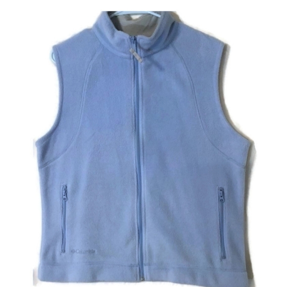 Columbia Jackets & Blazers - Columbia Women's Size Large Blue Fleece Full Zip Vest with Pockets